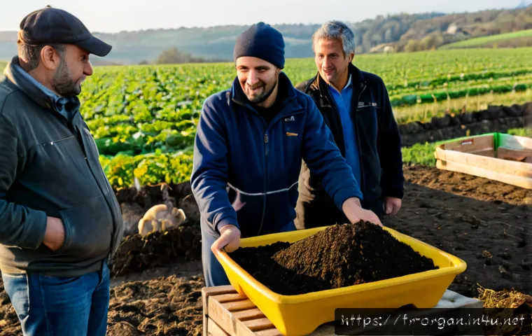 유기농업 이론 교육과 실무 기술 향상 - Photorealistic organic farming training workshop in the French countryside, experienced agronomist d...